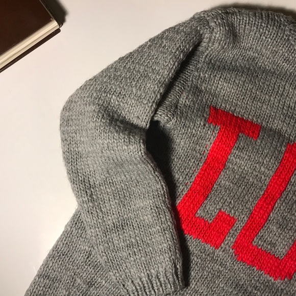 CHUNKY COZY GREY LOVE SWEATER - Picture 2 of 2